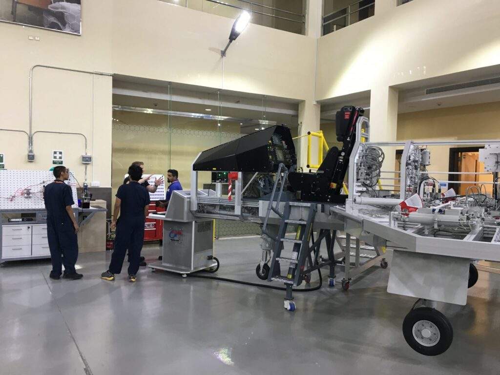 Pennant completes handover of training aids to BAE Systems SDT 39 A metal airframe in a classroom with engineers working on it