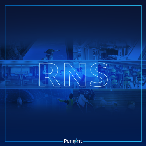 A navy graphic with a montage of training imagery in the middle, a blue outline border and the Pennant logo at the bottom, and the letters 'RNS' in white across the centre.