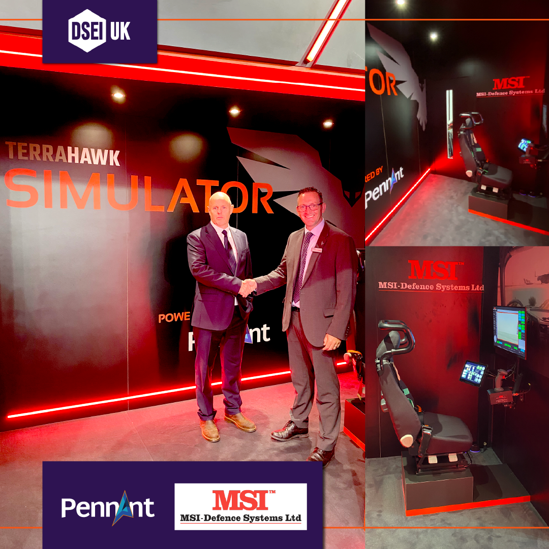 two men shaking hands infront of a black wall with red neon lighting